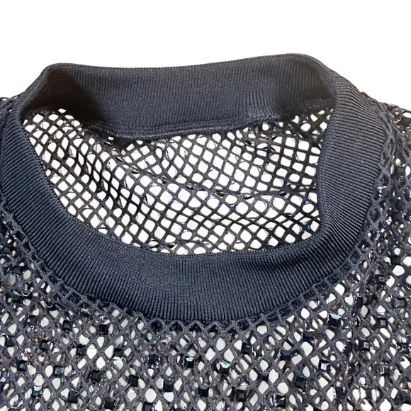 Ralph Lauren Purple Label Women’s Brewer Embellished Mesh Blouse - Picture 4 of 7